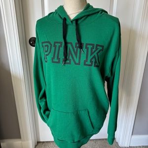 Victorias Secret PINK Med Perfect Hoodie Oversized Emerald Green Hooded Cozy